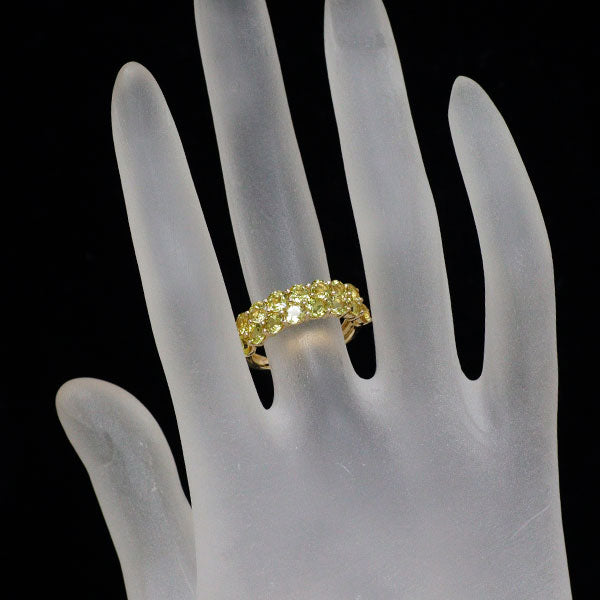 K18YG カナリーイエロー トルマリン リング 2.60ct