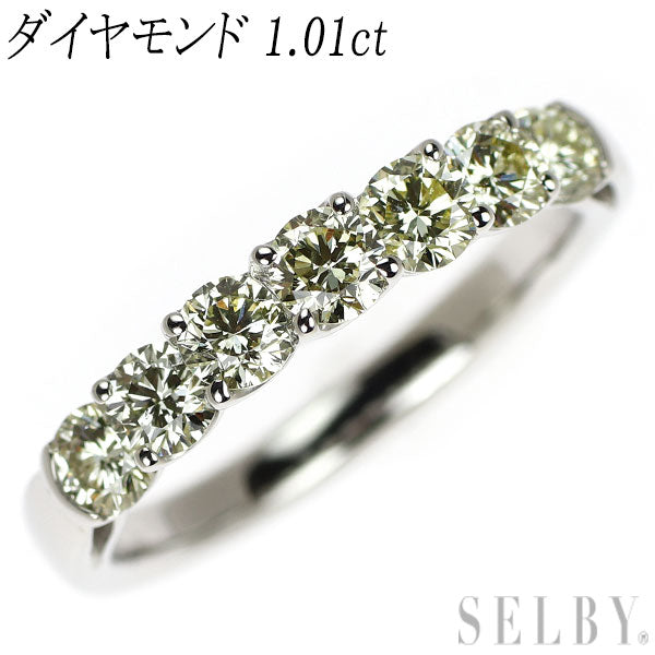 Pt900 ダイヤモンド リング 1.01ct  一文字