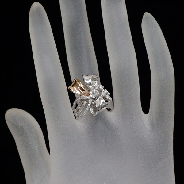 K18WG/PG ダイヤモンド リング 0.67ct