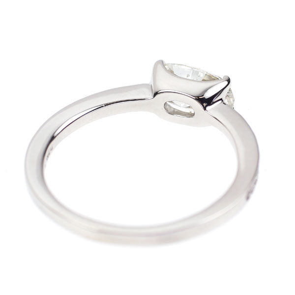 Pt900 オーバル ダイヤモンド リング 1.012ct D0.10ct