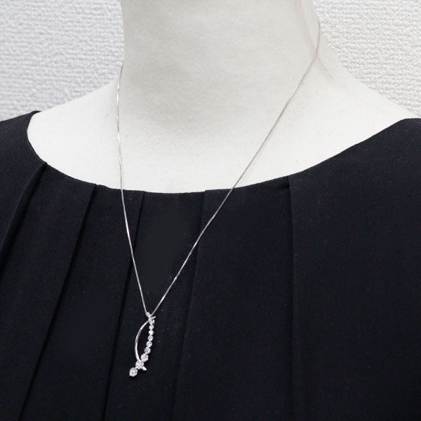 K18WG ダイヤモンド ペンダントネックレス 0.50ct
