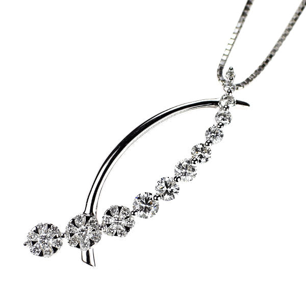 K18WG ダイヤモンド ペンダントネックレス 0.50ct