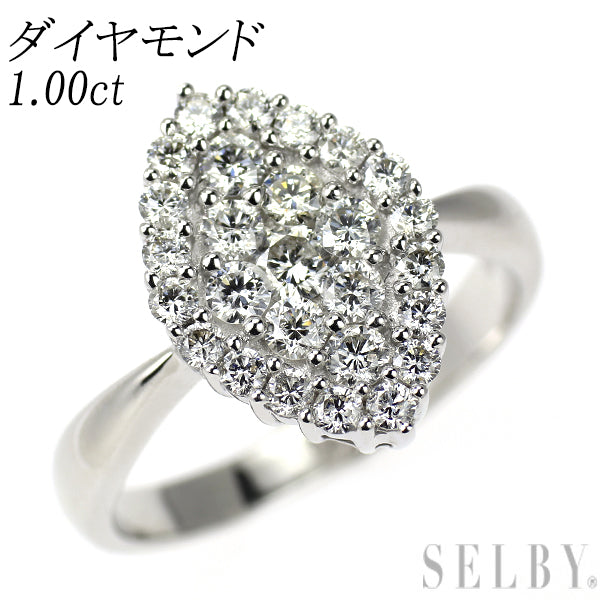 K18WG ダイヤモンド リング 1.00ct
