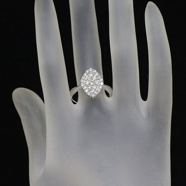 K18WG ダイヤモンド リング 1.00ct