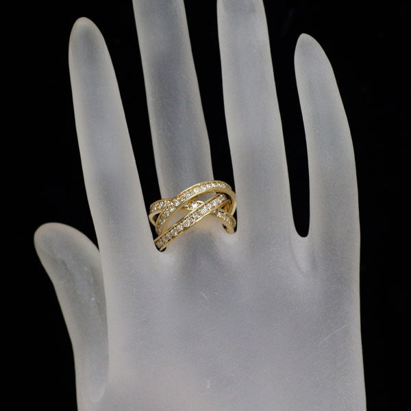 K18YG ダイヤモンド リング 2.05ct フルエタニティ 3連