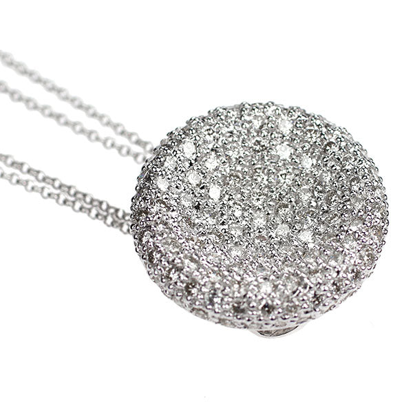 K18WG ダイヤモンド ペンダントネックレス 1.50ct パヴェ