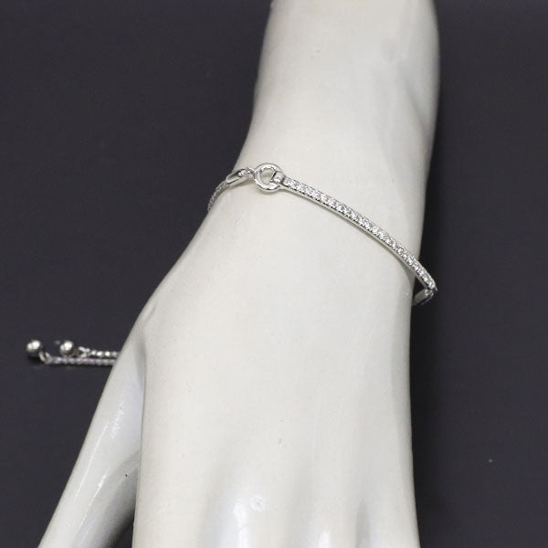 K18WG ダイヤモンド アンクレット 0.39ct
