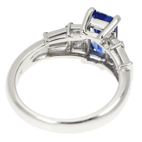 Pt900 サファイア ダイヤモンド リング 1.85ct D0.70ct