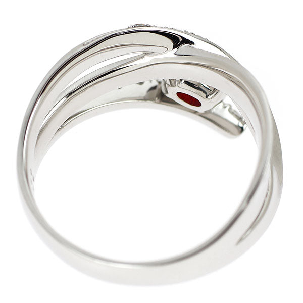 Pt900 ルビー ダイヤモンド リング 0.50ct D0.26ct