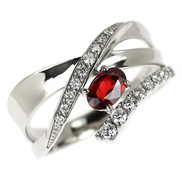Pt900 ルビー ダイヤモンド リング 0.50ct D0.26ct