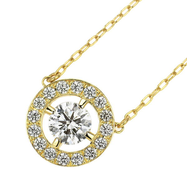 ベリテ K18YG ダイヤモンド ペンダントネックレス 0.520ct D0.23ct