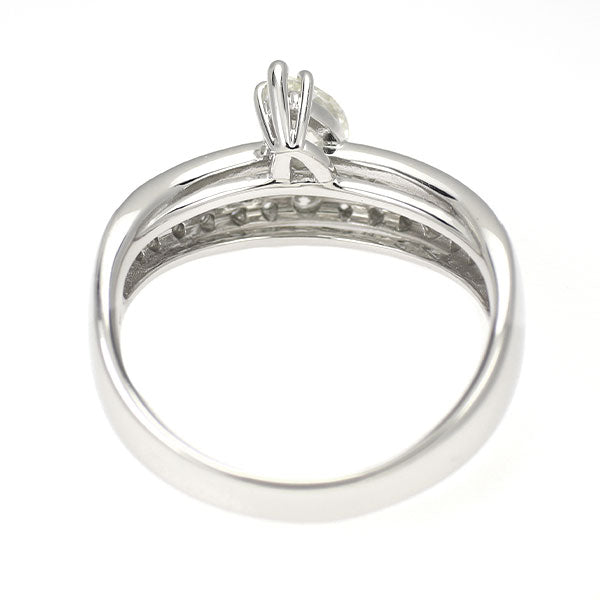 K18WG マーキスカット ダイヤモンド リング 0.507ct D0.58ct