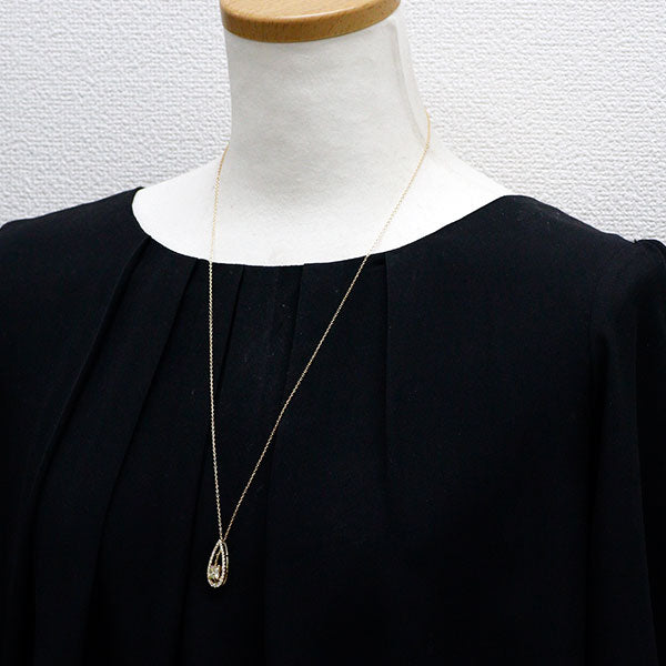 K18YG プリンセスカット ダイヤモンド ペンダントネックレス 1.192ct LY VS1 D0.43ct