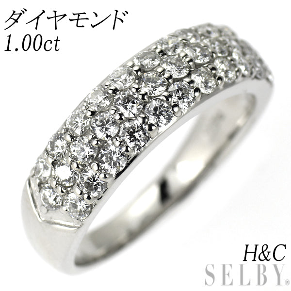 Pt900 H&C ダイヤモンド リング 1.00ct パヴェ