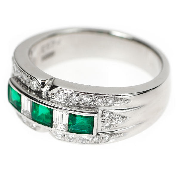 【美品】PT900 エメラルド0.74ct リング ダイヤ Pt900 エメラルド ダイヤモンド リング 0.74ct D0.63ct — セルビー