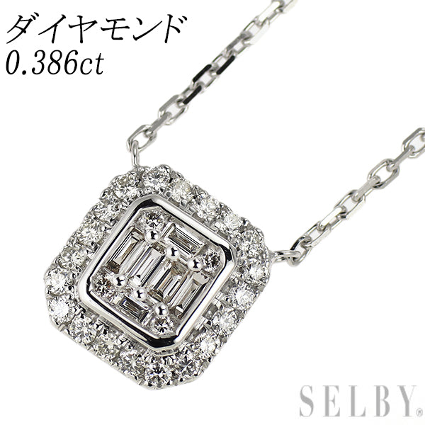 K18WG ダイヤモンド ペンダントネックレス 0.386ct