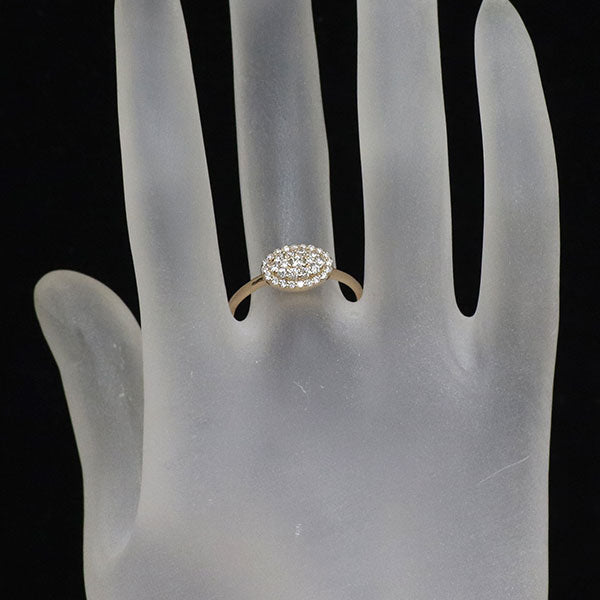 K18PG ダイヤモンド リング 0.33ct パヴェ