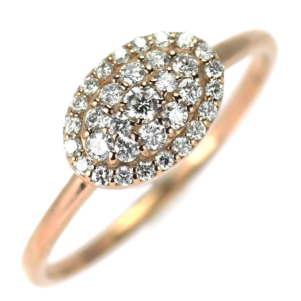 K18PG ダイヤモンド リング 0.33ct パヴェ