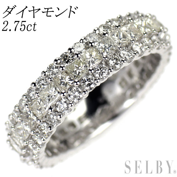 K18WG ダイヤモンド リング 2.75ct