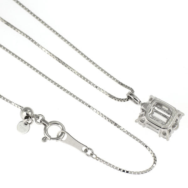 Pt900/ Pt850 バケットカット ダイヤモンド ペンダントネックレス 0.275ct D0.41ct