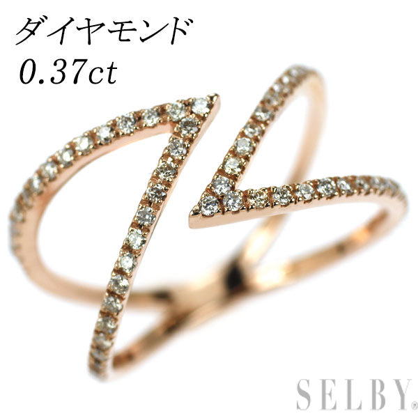 K18PG ダイヤモンド リング 0.37ct