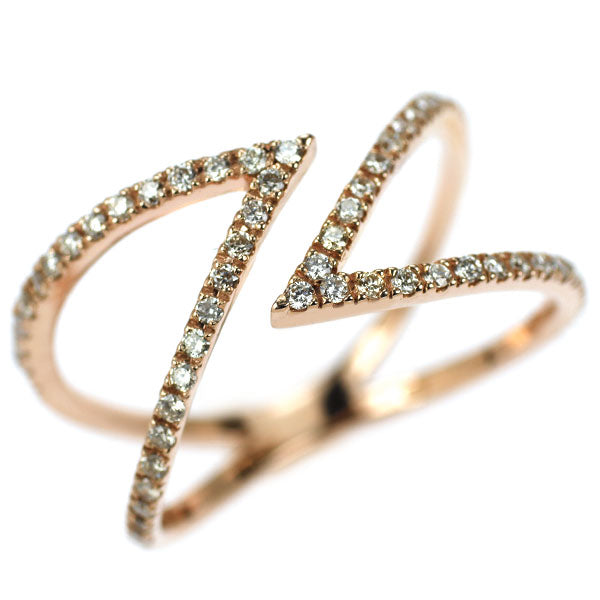 K18PG ダイヤモンド リング 0.37ct
