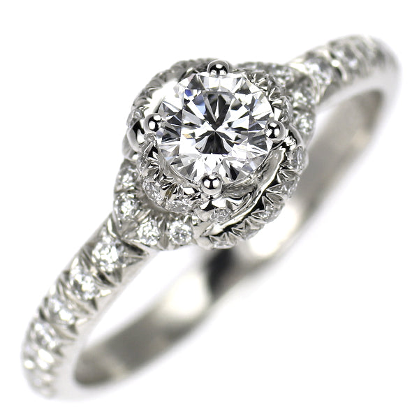 ショーメ Pt950 ダイヤモンド リング 0.33ct D VS1 VG リアン ドゥ ショーメ ソリテール