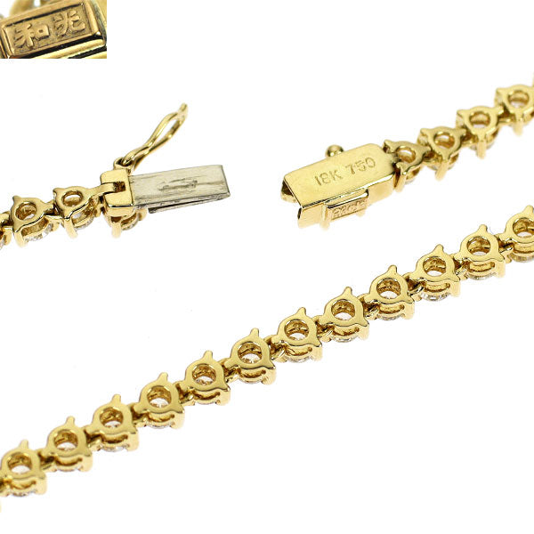 和光 K18YG ダイヤモンド テニス ネックレス 5.00ct 《セルビー銀座店》【中古】