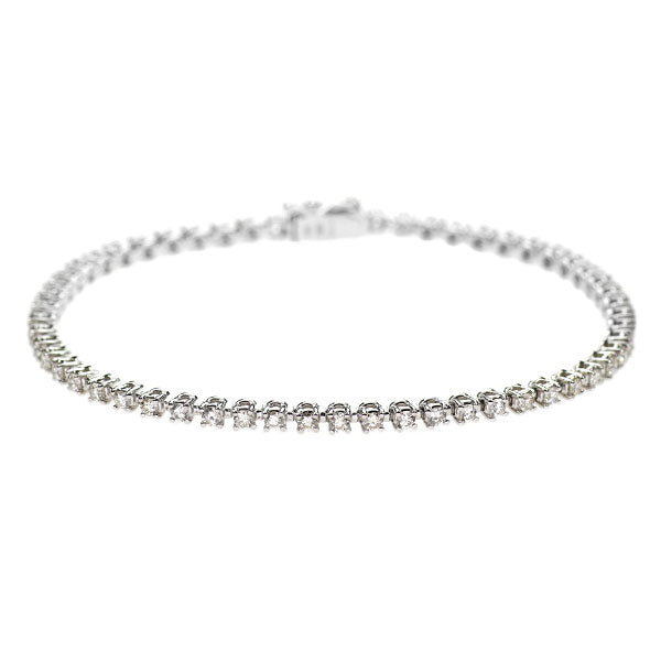 K18WG ダイヤモンド テニス ブレスレット 2.03ct