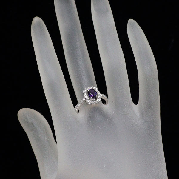 希少 Pt900 ビルマ/ミャンマー産 非加熱カラーチェンジ サファイア ダイヤモンド リング 1.03ct D0.66ct