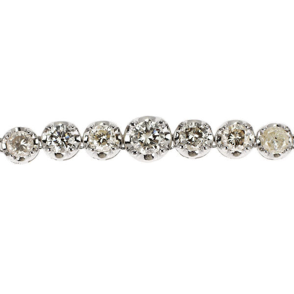 K18WG ダイヤモンド テニス ネックレス 10.00ct