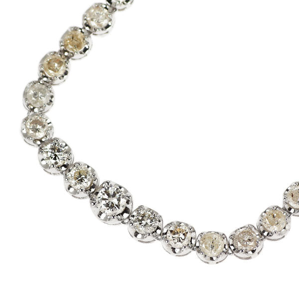 K18WG ダイヤモンド テニス ネックレス 10.00ct