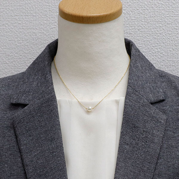 ミキモト K18YG アコヤ真珠 ペンダントネックレス 径約6.9mm