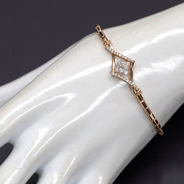 K18PG ダイヤモンド ブレスレット 0.50ct  伸縮式