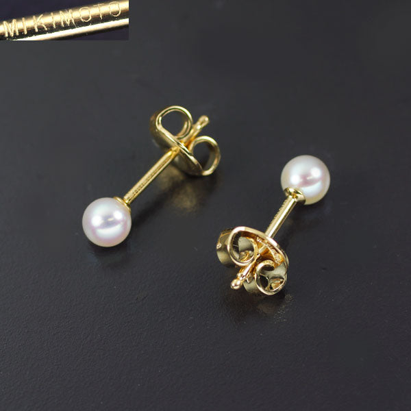 最終価格　ミキモト　ベビーパール　ピアス MIKIMOTO ミキモト ベビー パール リボン アコヤ 真珠 ピアス 両耳用