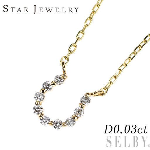 スタージュエリー K10YG ダイヤモンド ペンダントネックレス 0.03ct