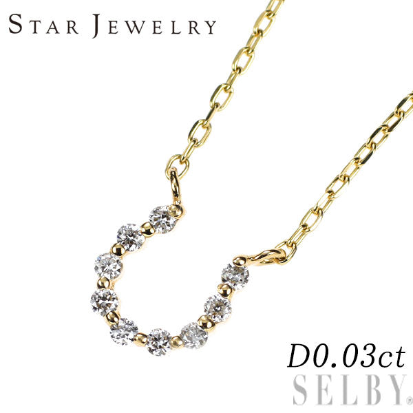 スタージュエリー K10YG ダイヤモンド ペンダントネックレス 0.03ct