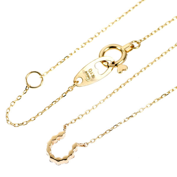 スタージュエリー K10YG ダイヤモンド ペンダントネックレス 0.03ct 馬蹄