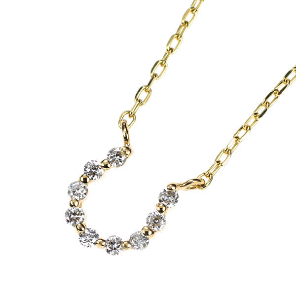 スタージュエリー K10YG ダイヤモンド ペンダントネックレス 0.03ct 馬蹄