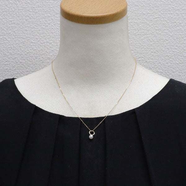 田崎真珠 K18YG アコヤ真珠 ペンダントネックレス 径約5.3mm