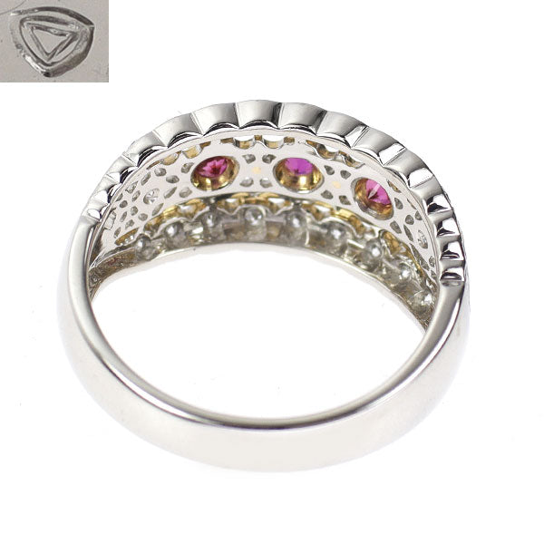 アンブローズ K18YG/Pt900 ルビー ダイヤモンド リング 0.23ct D0.20ct
