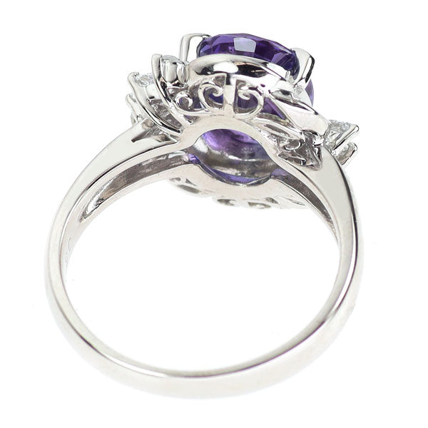 Pt900 バイオレットサファイア ダイヤモンド リング 2.97ct D0.50ct