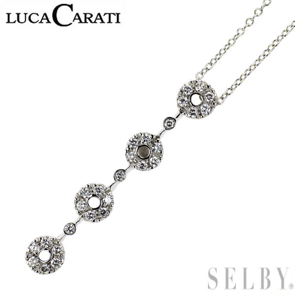 ルカ カラーティ K18YG/WG ダイヤモンド ペンダントネックレス