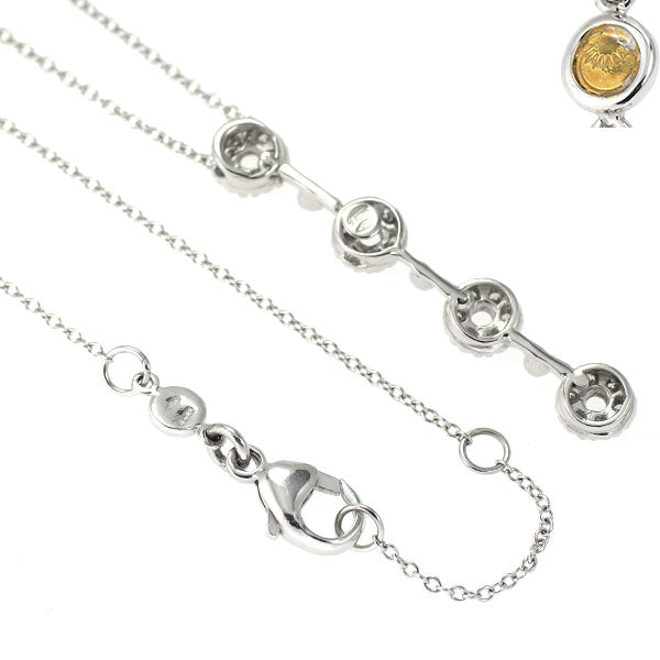 ルカ カラーティ K18YG/WG ダイヤモンド ペンダントネックレス