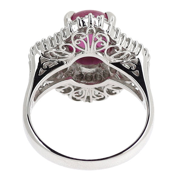 Pt900 スター ルビー ダイヤモンド リング 2.66ct D1.22ct