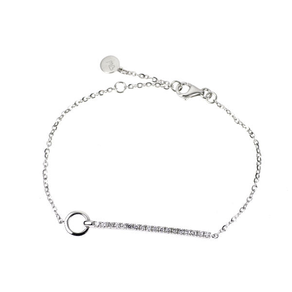 K18WG ダイヤモンド ブレスレット 0.21ct