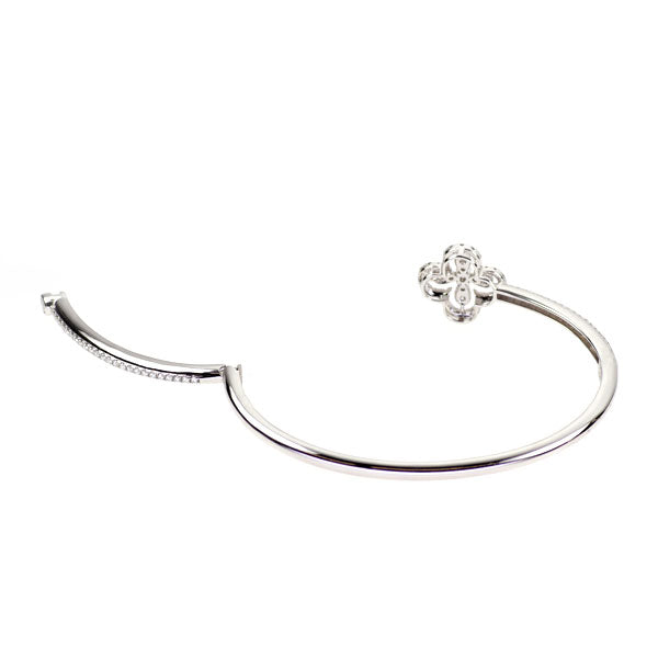 セレディア K18WG H&Cダイヤモンド バングル 0.98ct フラワー