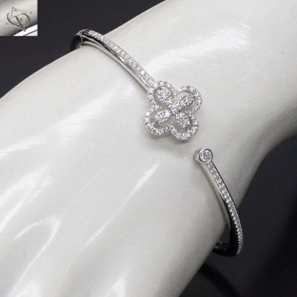 セレディア K18WG H&Cダイヤモンド バングル 0.98ct フラワー