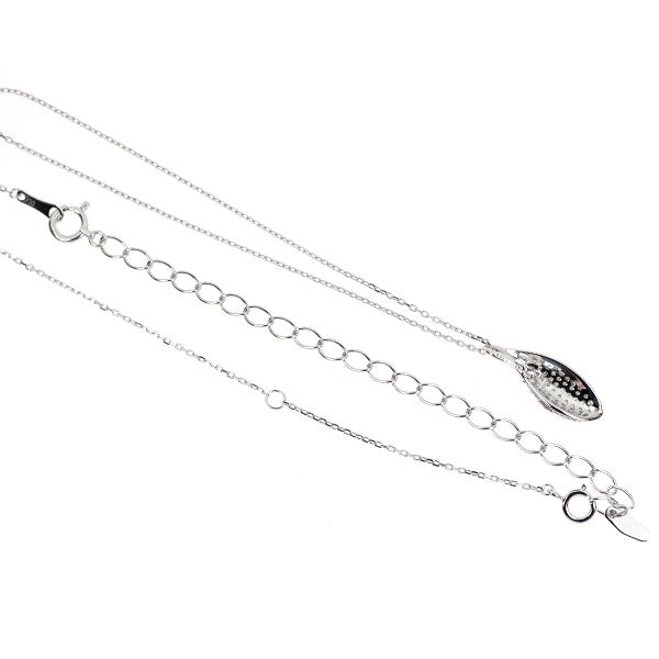 希少 K18WG 天然ピンク/カラーレス ダイヤモンド ペンダントネックレス 0.26ct