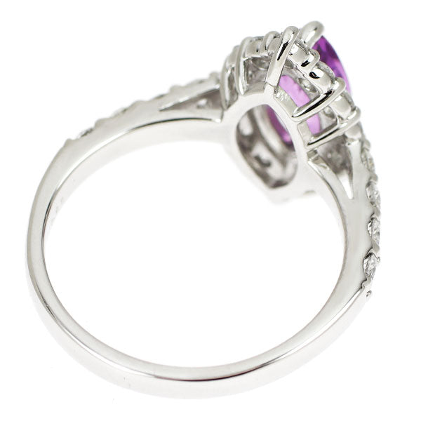 Pt950 マダガスカル産非加熱パープル サファイア ダイヤモンド リング 1.48ct D0.95ct